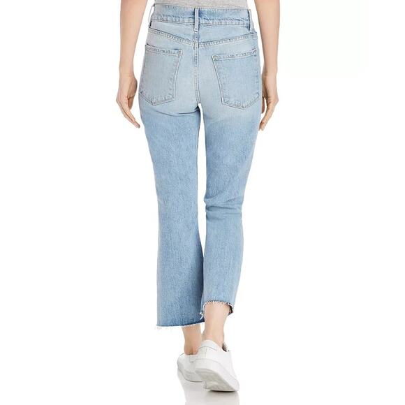 FRAME Womens Heritage Sylvie Kick Boot Raw-Edge Jeans in Stunt 27 - Picture 2 of 7